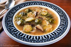 Brussels sprout-Shiitake mushroom Soup
